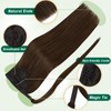 Easyouth Medium Brown Ponytail Hair Extensions Human Hair Remy Thick