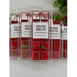 Devon Melts - Minted Strawberry - Highly Scented 100% Soy Wax Snapbar