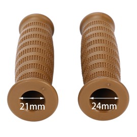 nakira Motorcycle Grip, Barrel Type, Moped, Handle, 0.9 inches (22.2 mm), Left and Right Set, Rubber A Type (Beige)
