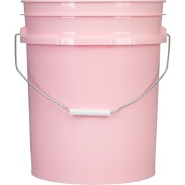 House Naturals 5 Gallon Food Grade, BPA Free, Made in USA, Plastic Bucket, 3 Colors, (Pack of 3) (5G-Pink-Magenta-Purple HN White lids)