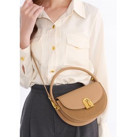 Leather Tote Bag Clutch Purse for Women Saddle Bag Crossbody Handbag Small Top Handle Purse Shoulder Handbag Clutch Satchel