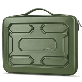DOMISO 13.3 inch Laptop Sleeve with Handle Shockproof Computer Bag Waterproof EVA Protective Carrying Case for 13-13.3 inch Notebooks/13 MacBook Air/MacBook Pro Retina/Dell XPS 13/HP,Green