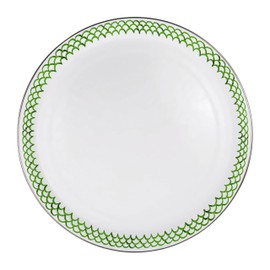 Golden Rabbit Enamelware - 20" Large Tray (Green Scallop)