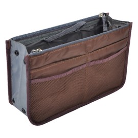 Vercord Purse Organizer,Insert Handbag Organizer Bag in Bag Coffee S