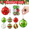 DIYDEC 12pcs Christmas Balls Ornament 3.15Inch Polka Dot Hanging Xmas