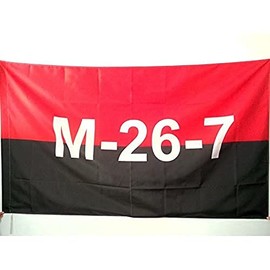 AZ FLAG - Flagge Kuba Bewegung des 26. Juli - 90x60 cm - Movimiento 26 De Julio Fahne 60 x 90 cm Scheide Für Mast - Flaggen