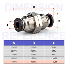 Bwintech 5 Pcs 12mm Bulkhead Union x 12mm Tube OD Push to Connect Tube Fitting, Nickel Plated Brass Pneumatic Quick KPM12 Connect Air Fitting