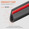 26 Feet Rubber Edge Trim Weather Stripping, BISOTHAI Self-Adhesive Rubber