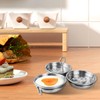 LNQ LUNIQI Egg Poacher Cups 3 Eggs Stainless Steel Heart