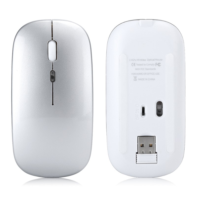 Wireless Mouse 2.4G Rechargeable USB Wireless Gaming Mouse with LED