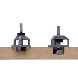 Fisch 973F0010 Drill Stopper and Bushing for Forstner Bit, Silver, 10 mm, Set of 2 Pieces