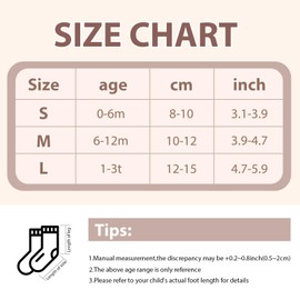 JDFHFGB Toddler Girls Ruffle Socks Anti Slip Grippy Socks,Cute Skid Frilly Sockswith Grips for Infant Baby Girl 6-12M