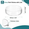 PATIKIL 75mm High Borosilicate Glass Petri Dishes with Lids, 6