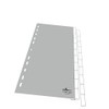 Durable Blanko-Register aus PP (mit blanko Taben) 10-teilig, grau, 644110