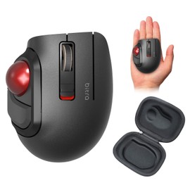 Elecom M-MT1BRSBK Trackball, Bluetooth Mouse, iOS Compatible, Small, Thumb, 5 Buttons, Quiet, Black