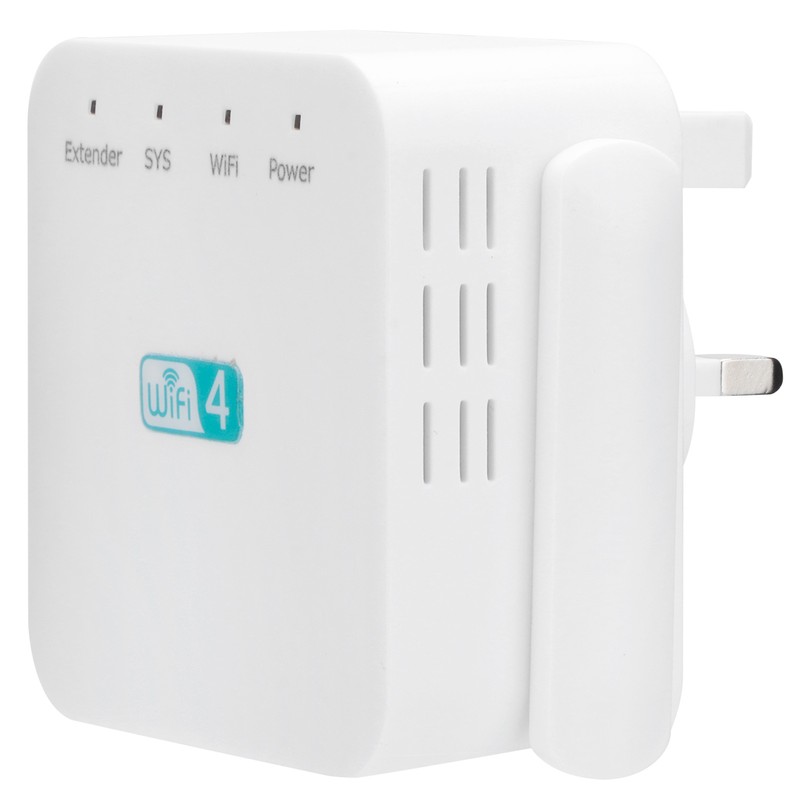 300M Repeater with Double Antenna Signal Amplifier Range Extender White