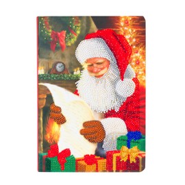 Craft Buddy Crystal Art/Diamond Painting Decorative Notebook Set (Santa's List)