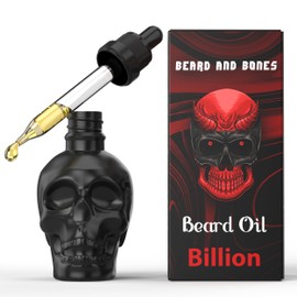 Beard and Bones - 30ml Beard Oil for Men | Natural Carrier Oils of Jojobia, Avocado and Castor Oil | Black Skull & Scented Beard Oil | Choice of 6 Scents