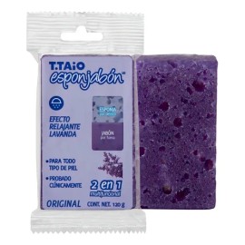 Esponjabn T.Taio Jabn con Lavanda Relajante Esponja 2 en 1 120g                                                                                       