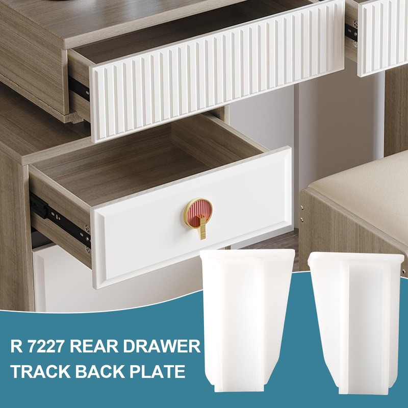 R 7227 Rear Drawer Track Back Plate, 5/16 in. x