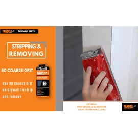 Fandeli | Multi-Purpose Sanding Paper | Grit 80 | 25 Sheets of 4-1/4 in.x 11 in | Perfect for Sanding Drywall | Hand Sanding | Orbital Sanders