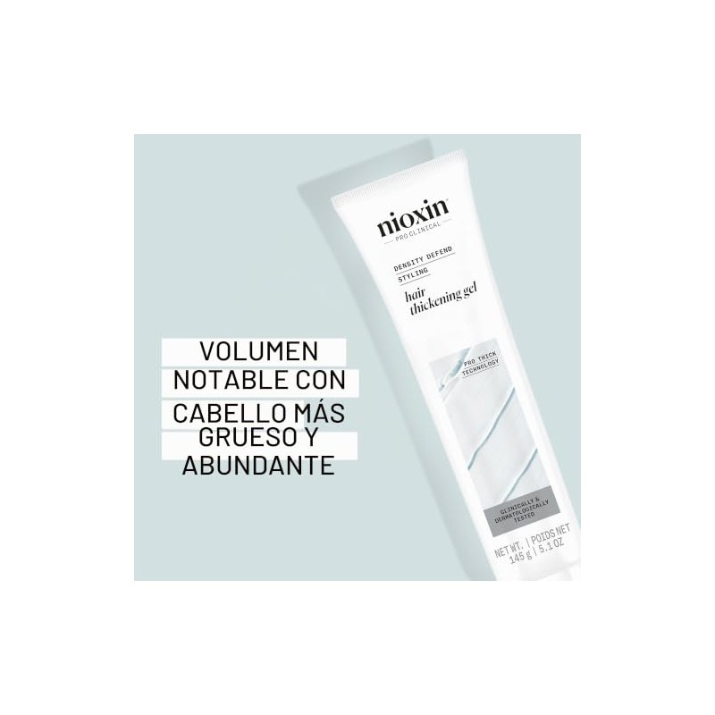Nioxin Gel para engrosar el cabello 3D, fuerte sujeción y