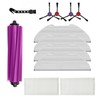 Replacement Accessories for Eureka E20 Plus Robot Vacuum,1Rubber Main Brush,4Mop