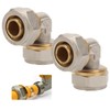 2 x Screw Fitting with DVGW Bend 20 x 2.0