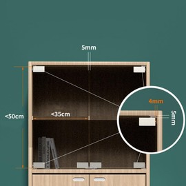 SPORTARC 2 Pieces Glass Door Hinges Glass Door Fixing Clip Hinge Furniture Accessories Non Perforated Glass Door Hinge (Silver) 1401954544