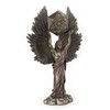 Veronese Design Archangel Metatron Holding Up Sacred Geometry Cube Statue