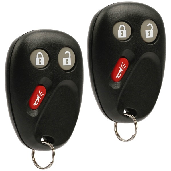 Car Key Fob Keyless Entry Remote fits Buick Rainier / Chevy Trailblazer / GMC Envoy / Isuzu Ascender / Oldsmobile Bravada (fits Part # 15008008 15008009), Set of 2