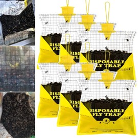 Glovv Outdoor Fly Traps - 6 Pack Disposable Bug Catchers