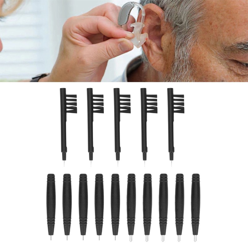 Hearing Aids Cleaning Tools U Screwdriver 5 Hole Brush Portable