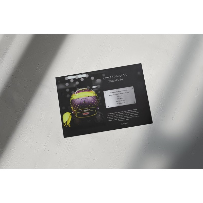 Lap Legends Lewis Hamilton 2024 Framed Display Gift with Reproduced