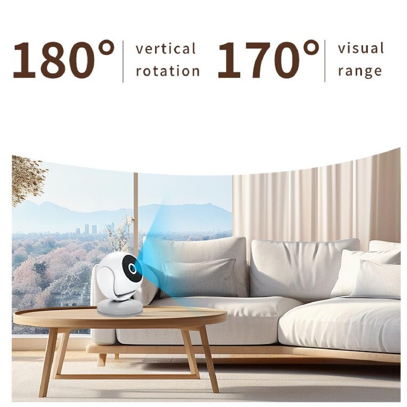 2K Indoor Security Camera, 2.4GHz Wi Fi Camera, 360° Baby