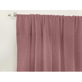 lovemyfabric Stretch Velvet Window Curtain/Home Decor Drapery/Stage Backdrop Curtain/Photography Backdrop 58 Inch Wide Panel Solid Dusty Rose (1, 63" Height)