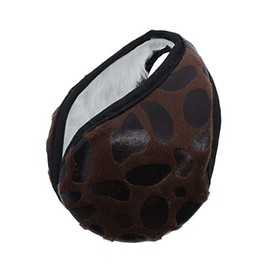 Motique Accessories Black Spotted Earmuff Winter Behind the Ear- Brown