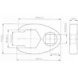 BGS 1759-38 | Crowfoot Spanner | 20 mm (3/4") Drive | 38 mm