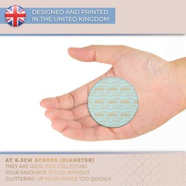 Destination Vinyl ltd Magnet for Refrigerator, Fridge - Cute Baby Themed Blue Pattern Print for Office, Cabinet and Whiteboard, Magnetic Stickers, 44755