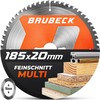 BAUBECK Saw Blade 185 x 20 + 16 mm Adapter,