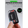HIBEYO Flip 2 Button Key Fob Cover Compatible with Jeep