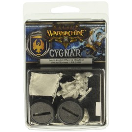 Privateer Press Warmachine: Cygnar Sword Knight Officer and Standard Model Kit