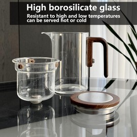 Enchanti Tea Pot, Enchantipot Magic Tea Pot With Removable Strainer, Water Separation Press Control Glass Magic Teapot, Loose Tea Witchcraft Teapot (800ml)