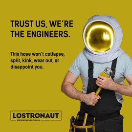 Lostronaut Self-Sinking Aeration Hose With Clamps & Menders for Easy Installation, Pond Tubing for Diffused System, Aerating Fountain & Surface Aerator - 100' x 3/8"