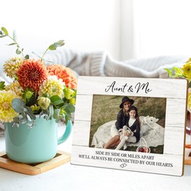 Aunt Auntie and Me Picture Photo Frame Gifts for Christmas Mothers Day Birthday from Nephew Niece Kids, Long Distance Gifts for Aunt, Side by Side or Miles Apart Picture Frames for 5x7 Photos