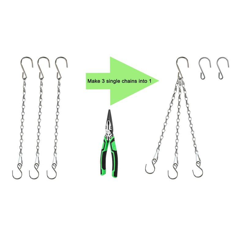 Chain for Hanging Plants,11 Inch Silver Hanging Chain, Small Hanging