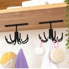 EigPluy Metal Under Cabinet Kitchen Utensil Hooks,360° Rotating Kitchen Utensil