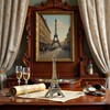 Wpppan 1Pc Gold Eiffel Tower Statue - Mini Artificial Metal