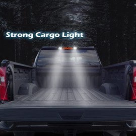 PIT66 LED 3rd Third Brake Light Compatible With Ford F150/Lobo 2004-2008,High Mount Rear Stop Lights（Smoky lens White Housing X）