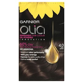 3 x Garnier Olia permanent hair colour 4.0 dark brown